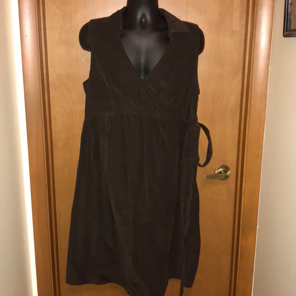 🔥Old navy brown corduroy wrap dress XL